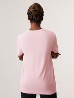 Kadın Pembe Oversize Kısa Kollu T-Shirt