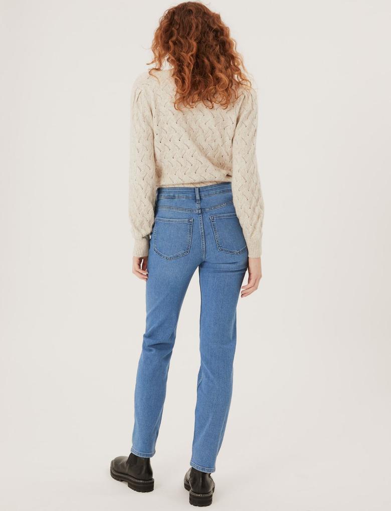 Kadın Mavi Sienna Straight Leg Jean Pantolon