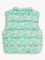 Bebek Yeşil Stormwear™ Çiçek Desenli Puffer Şişme Yelek (0-3 Yaş)