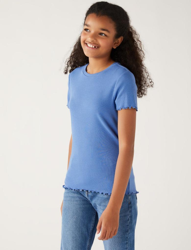 Kız Çocuk Multi Renk 4'lü Kısa Kollu T-Shirt (6-16 Yaş)