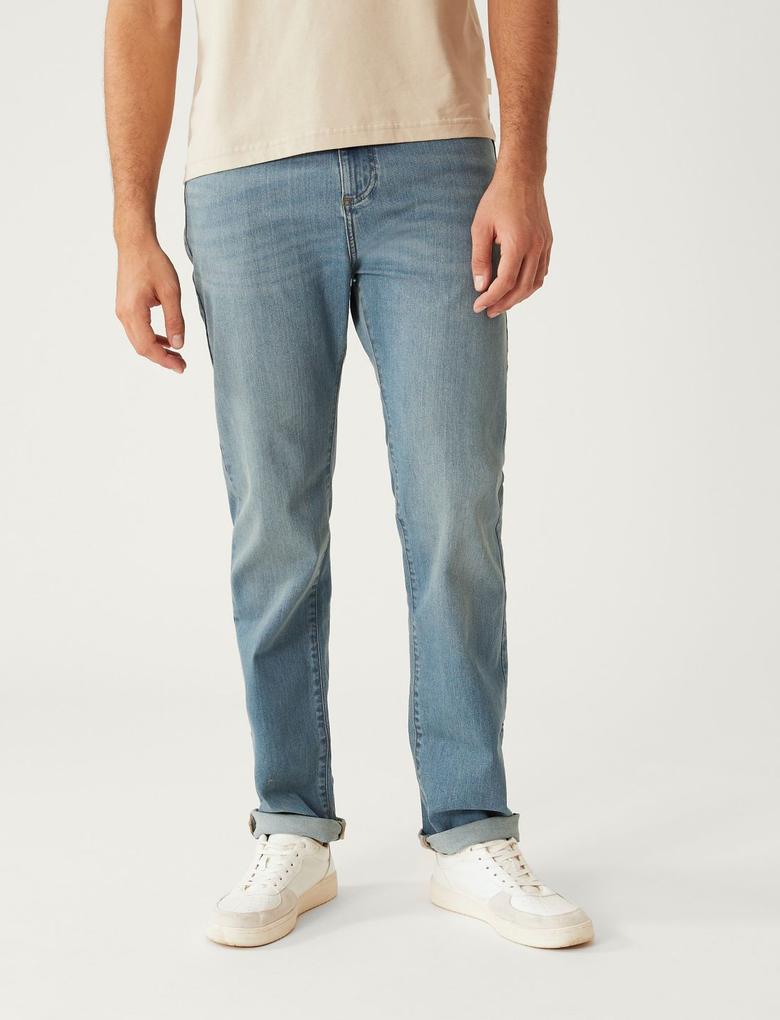 Erkek Mavi Stormwear™ Straight Fit Jean Pantolon