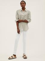 Kadın Beyaz Skinny Fit Yüksek Bel Magic Jean Pantolon