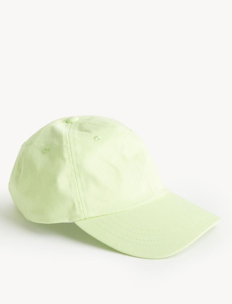 Kadın Yeşil Saf Pamuklu Sun Smart Şapka