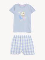 Çocuk Mavi Saf Pamuklu Disney Frozen™ Pijama Takımı (2-10 Yaş)