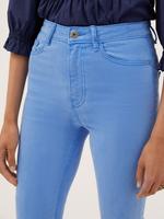 Kadın Mavi Skinny Fit Crop Jean Pantolon