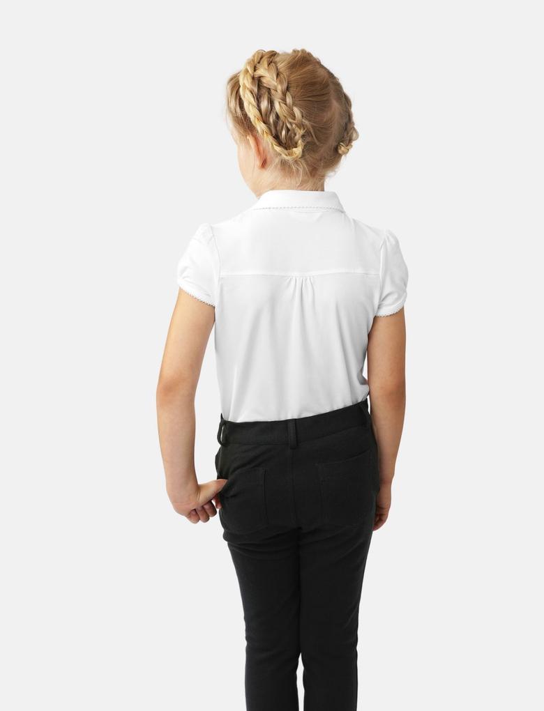 Çocuk Beyaz 2'li Polo Yaka T-Shirt (2-18 Yaş)